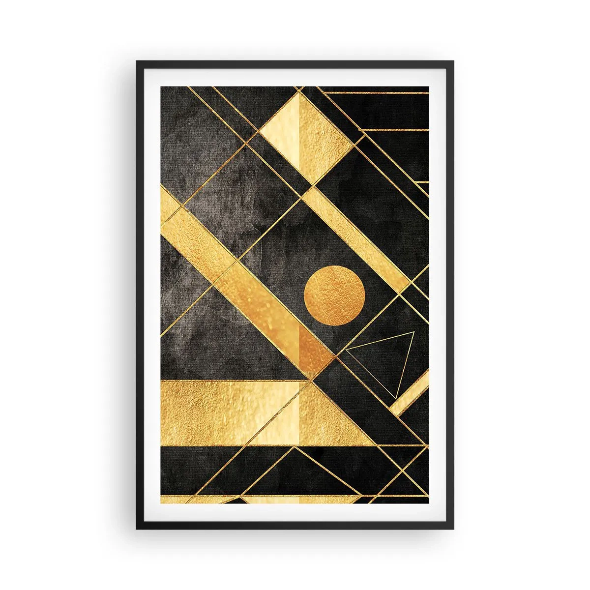 Affiche dans un cadre noir - Poster - Soleil du désert - 61x91 cm