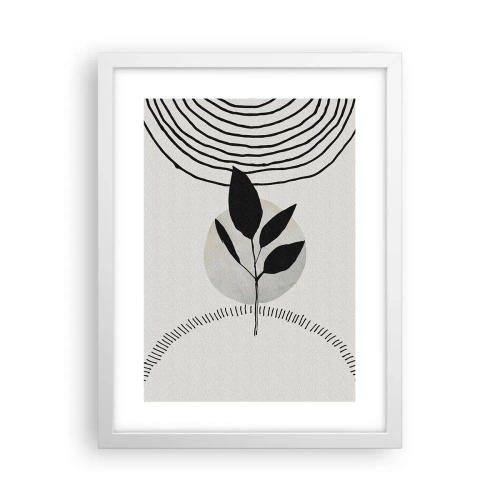 Affiche dans un cadre blanc - Poster - Composition : rituels de la nature - 30x40 cm