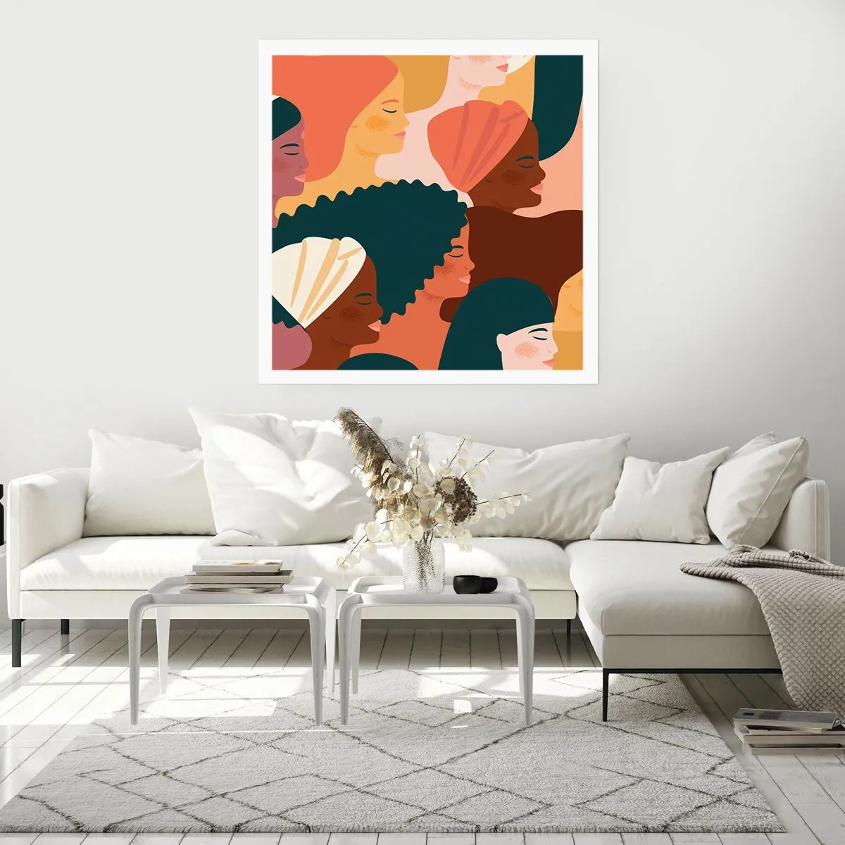 Affiche - Poster - Uniquement la féminité - 30x30 cm