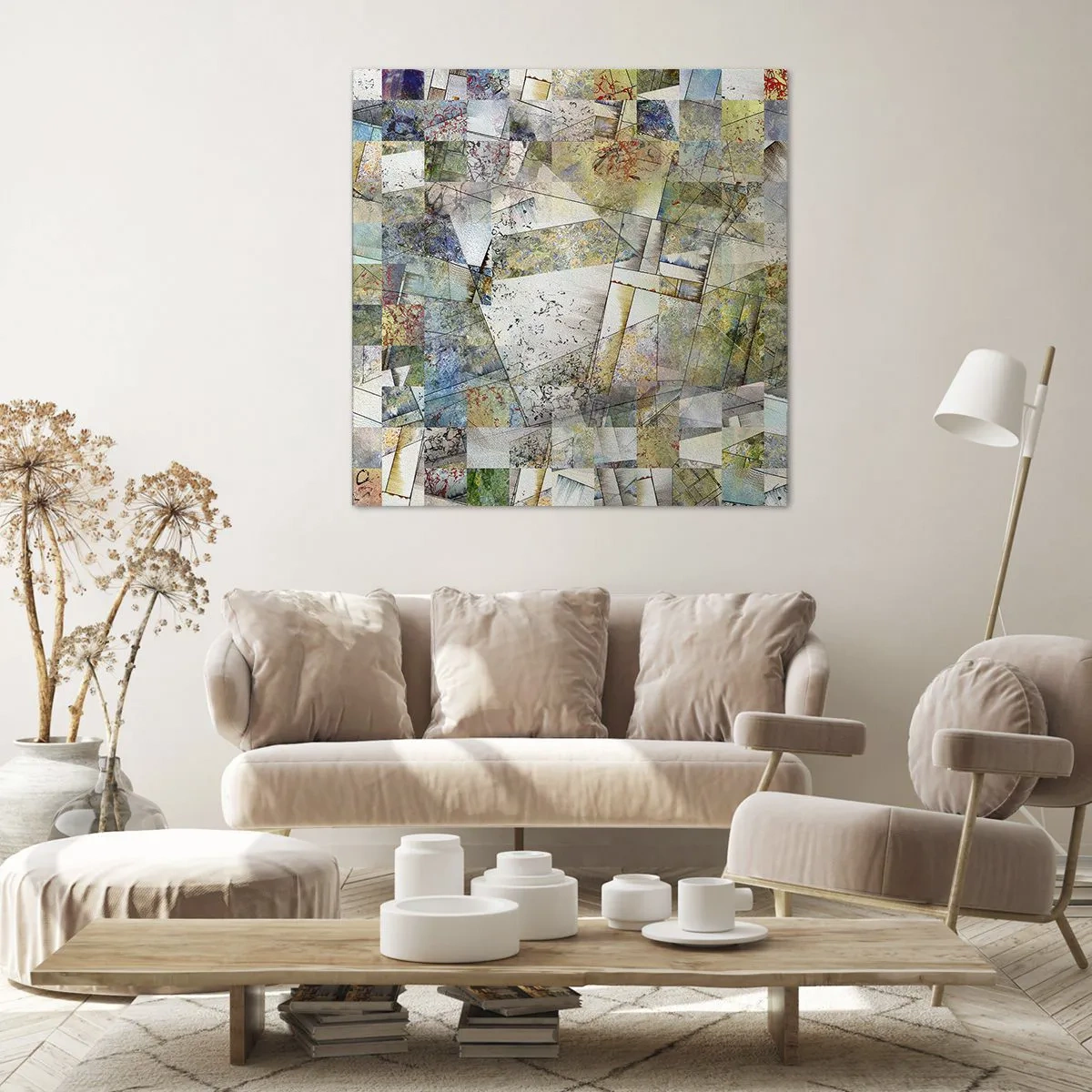 Impression sur toile - Image sur toile - Remaniement géométrique - 30x30 cm