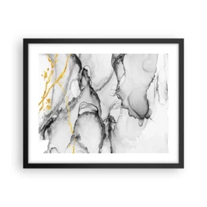 Affiche dans un cadre noir - Poster - Composition à motif or - 50x40 cm