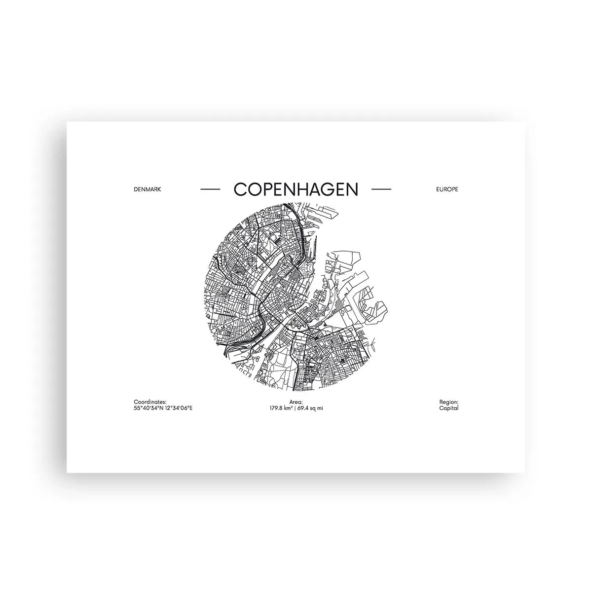 Affiche - Poster - Anatomie de Copenhague - 40x30 cm