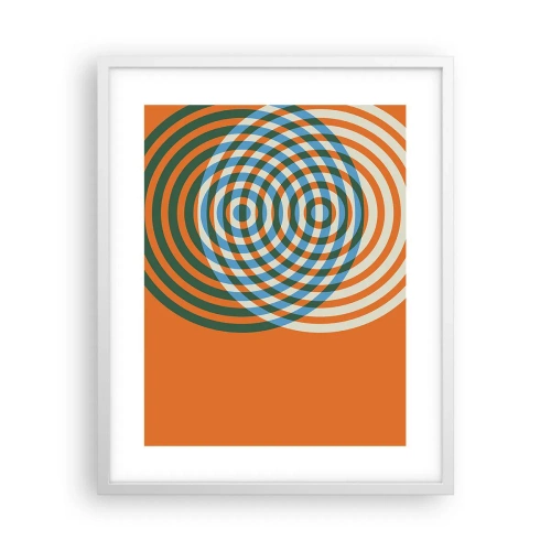 Affiche dans un cadre blanc - Poster - Variation circulaire abstraite - 40x50 cm