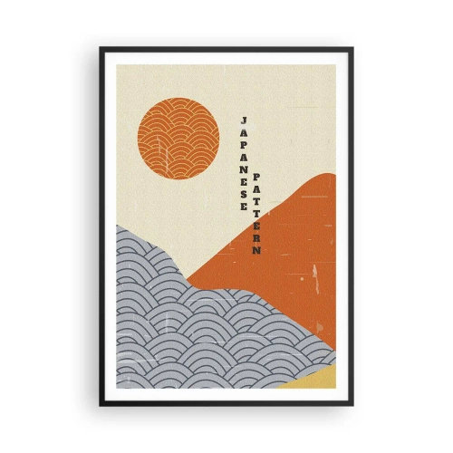 Affiche dans un cadre noir - Poster - Dans l'esprit japonais - 70x100 cm