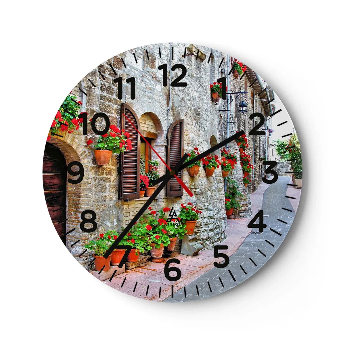 Horloge murale - Pendule murale - Ambiance italienne - 30x30 cm