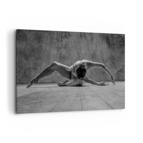Impression sur toile - Image sur toile - Une danseuse dans une pose artistique - 120x80cm - Symétrie trouvée - Décoration murale moderne pour le salon et la chambre ARTTOR