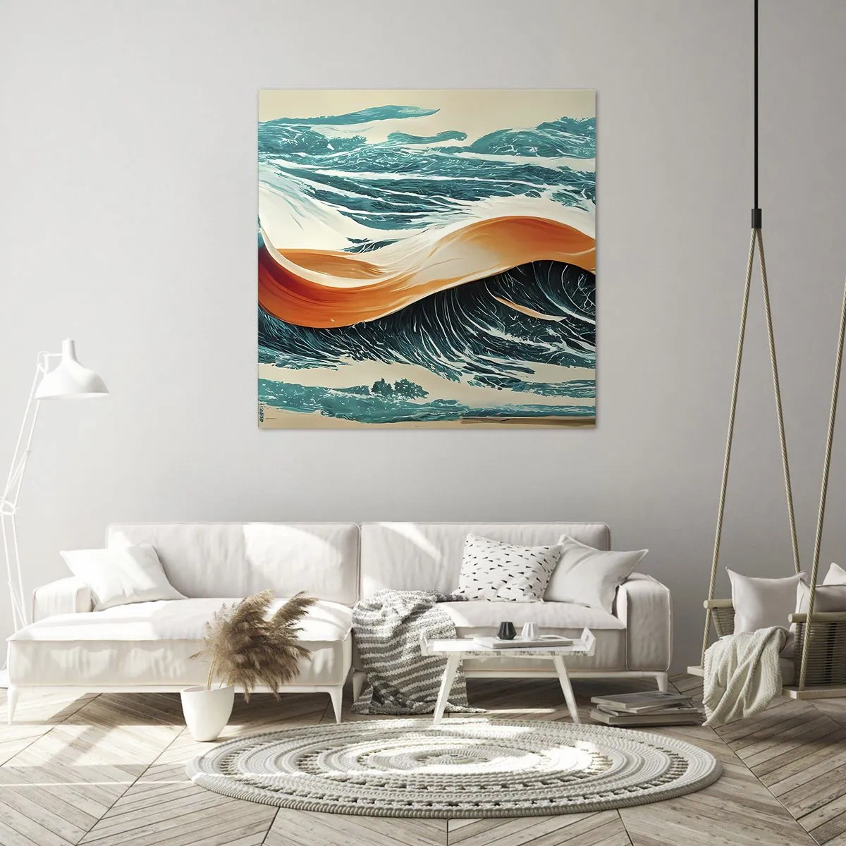 Impression sur toile - Image sur toile - Le rêve d'un surfeur - 70x70 cm