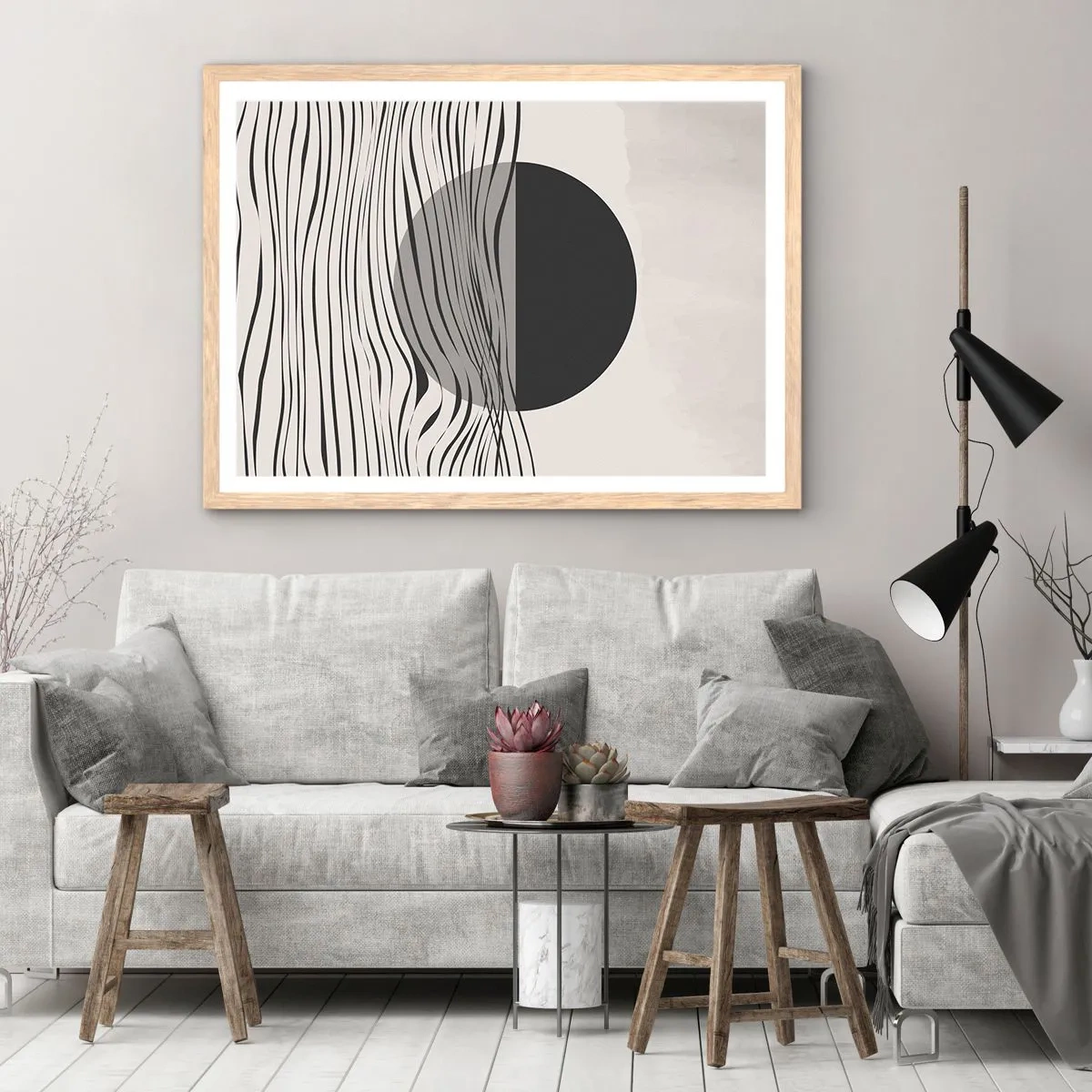 Affiche dans un chêne clair - Poster - Demi composition - 50x40 cm