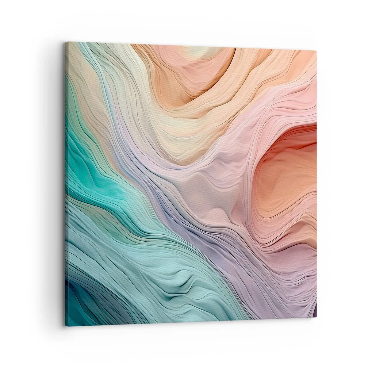 Impression sur toile - Image sur toile - Vague arc-en-ciel - 50x50 cm