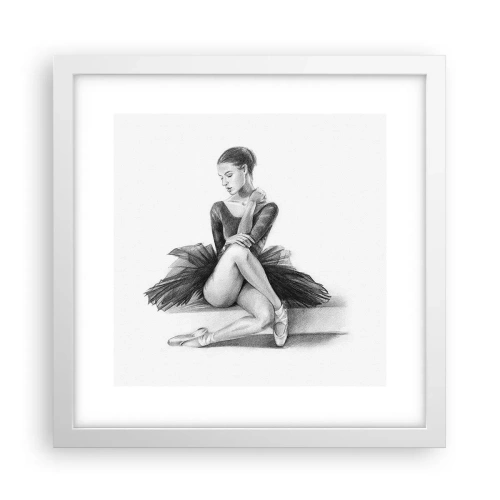 Affiche dans un cadre blanc - Poster - Envoutée par la danse - 30x30 cm