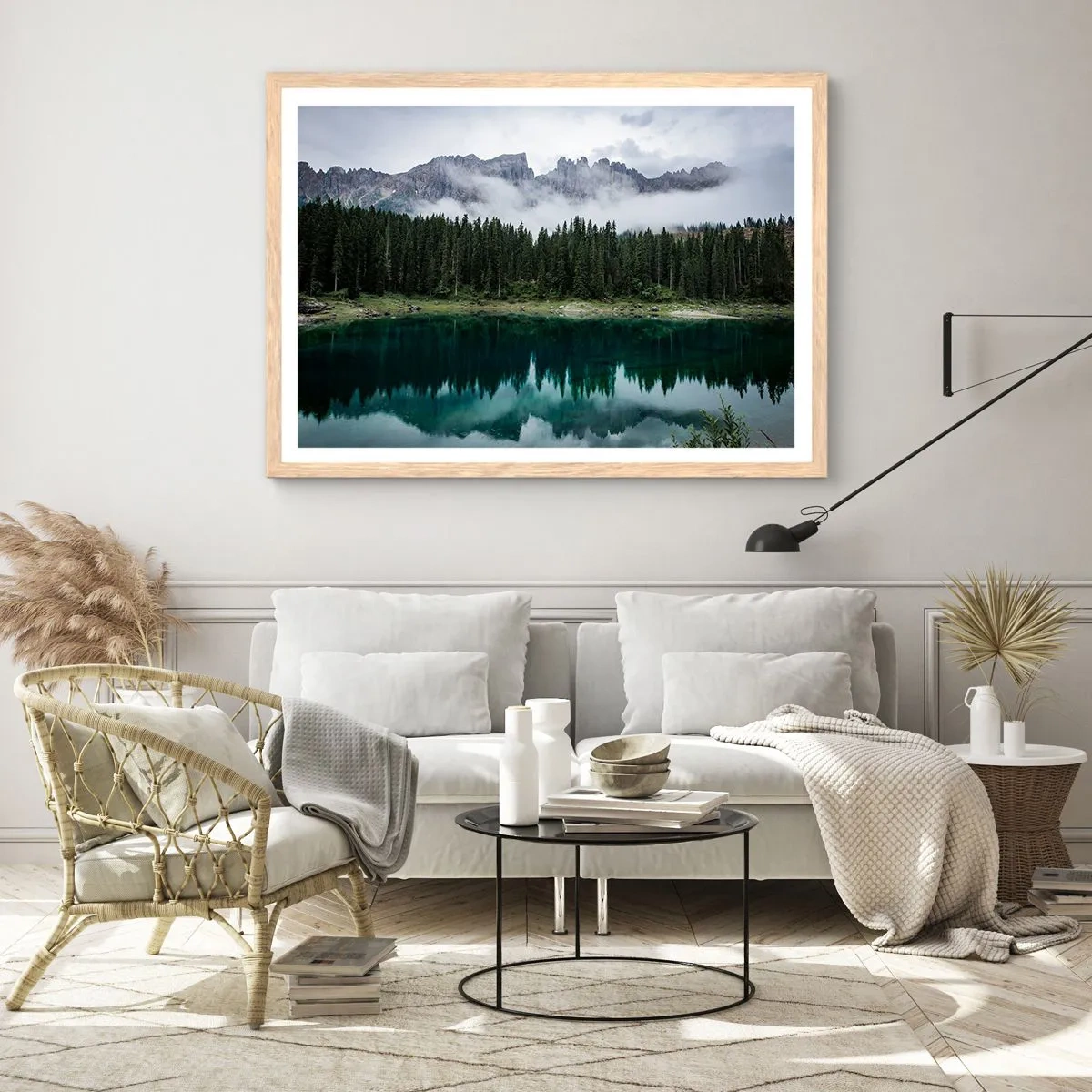 Affiche dans un chêne clair - Poster - Chut, chut, ne réveillons pas l'eau qui dort - 50x40 cm