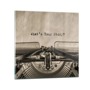 Impression sur verre - Image sur verre - Réponds-moi - 70x70 cm