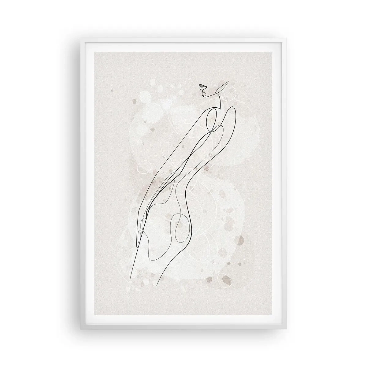 Affiche dans un cadre blanc - Poster - Trompe l'oeil - 70x100 cm