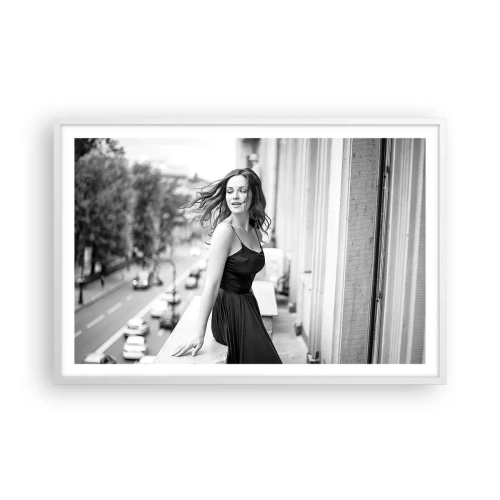 Affiche dans un cadre blanc - Poster - Certainement un Parisien - 91x61 cm