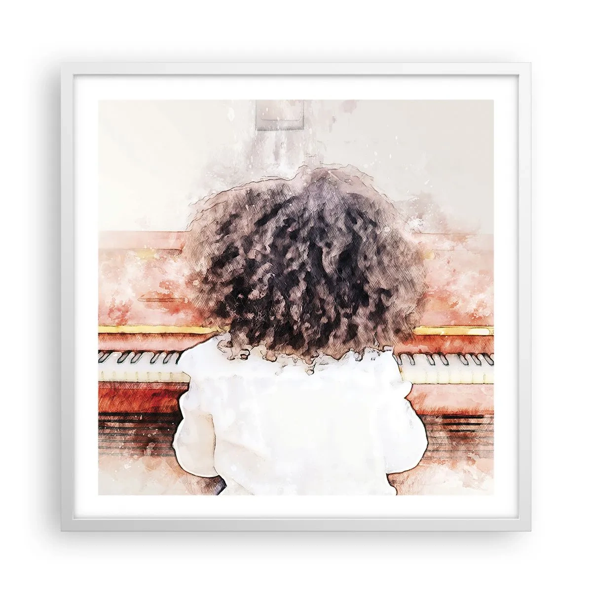 Affiche dans un cadre blanc - Poster - Dans un nouveau monde - 60x60 cm