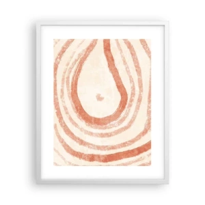 Affiche dans un cadre blanc - Poster - Cercles de corail – composition - 40x50 cm