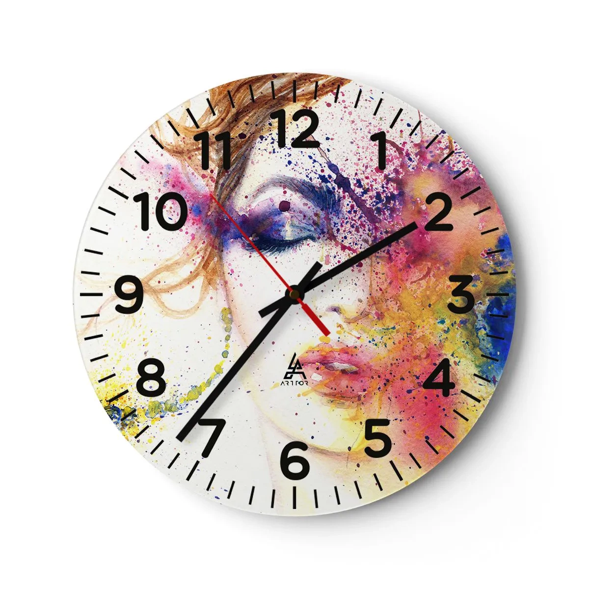 Horloge murale - Pendule murale - Vertiges arc-en-ciel - 40x40 cm