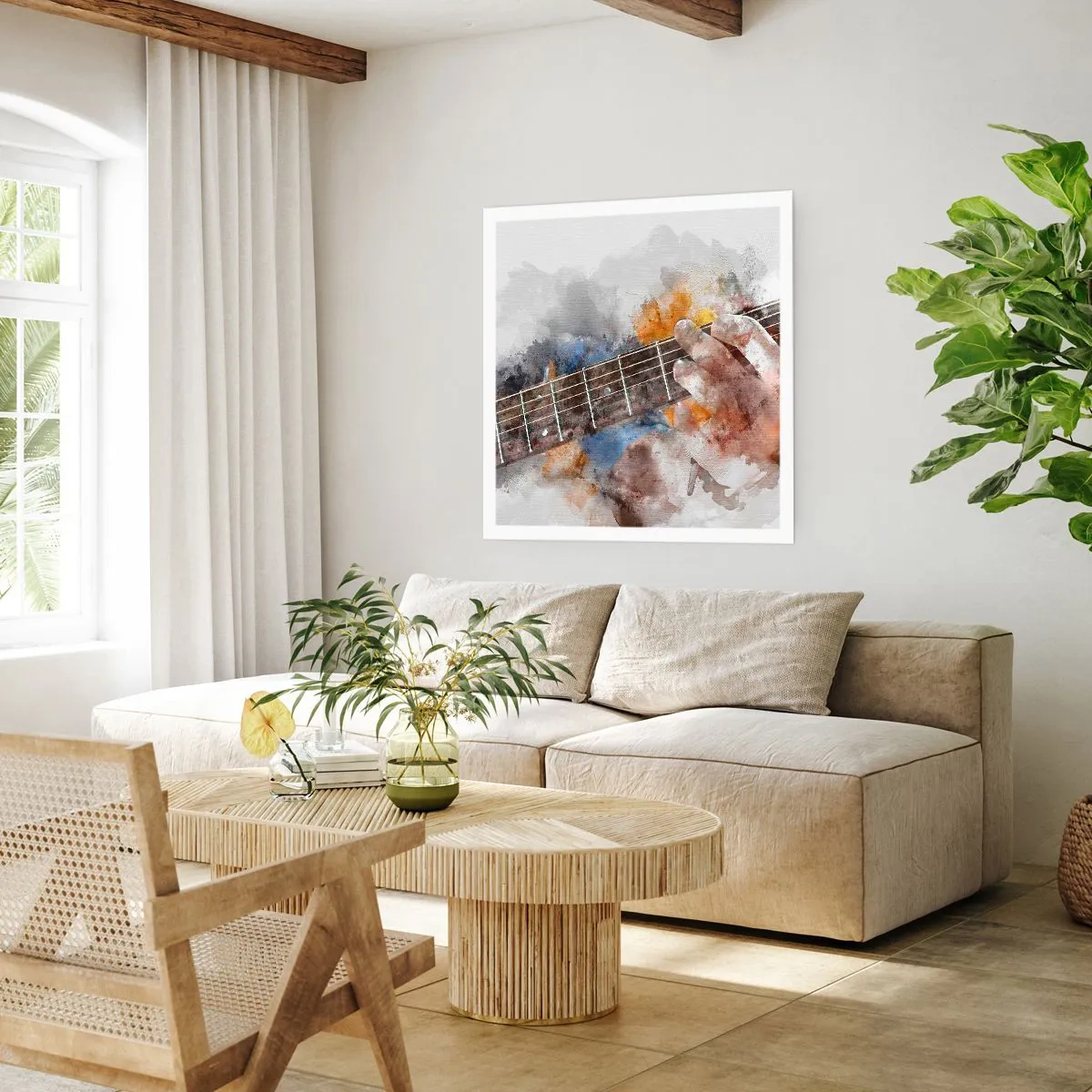 Affiche - Poster - La poésie entre les cordes - 60x60 cm