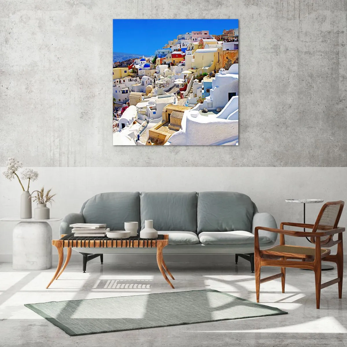 Impression sur verre - Image sur verre - Le rêve d'un été grec - 60x60 cm