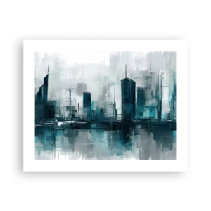 Affiche - Poster - Une ville couleur de pluie - 50x40 cm
