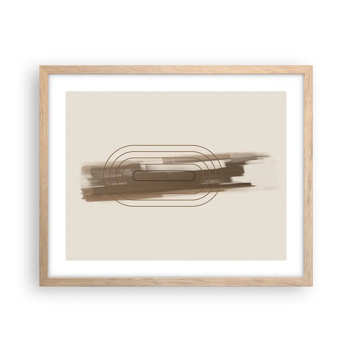 Affiche dans un chêne clair - Poster - Parfum de gris - 50x40 cm