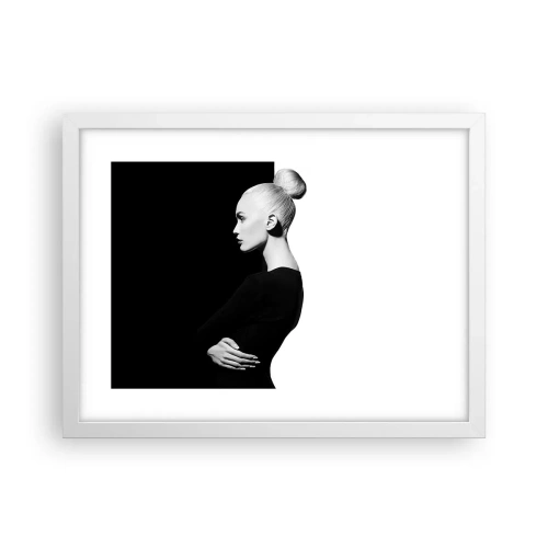 Affiche dans un cadre blanc - Poster - Tout simplement une femme - 40x30 cm