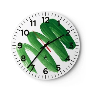 Horloge murale - Pendule murale - Blague verte - 40x40 cm