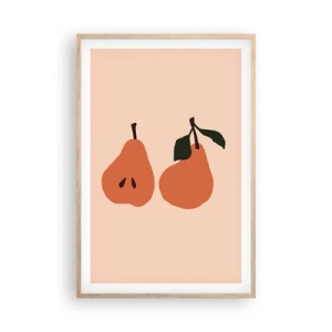 Affiche dans un chêne clair - Poster - La douceur elle-même - 61x91 cm