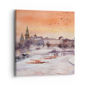 Impression sur toile - Image sur toile - Coucher de soleil royal - 30x30 cm