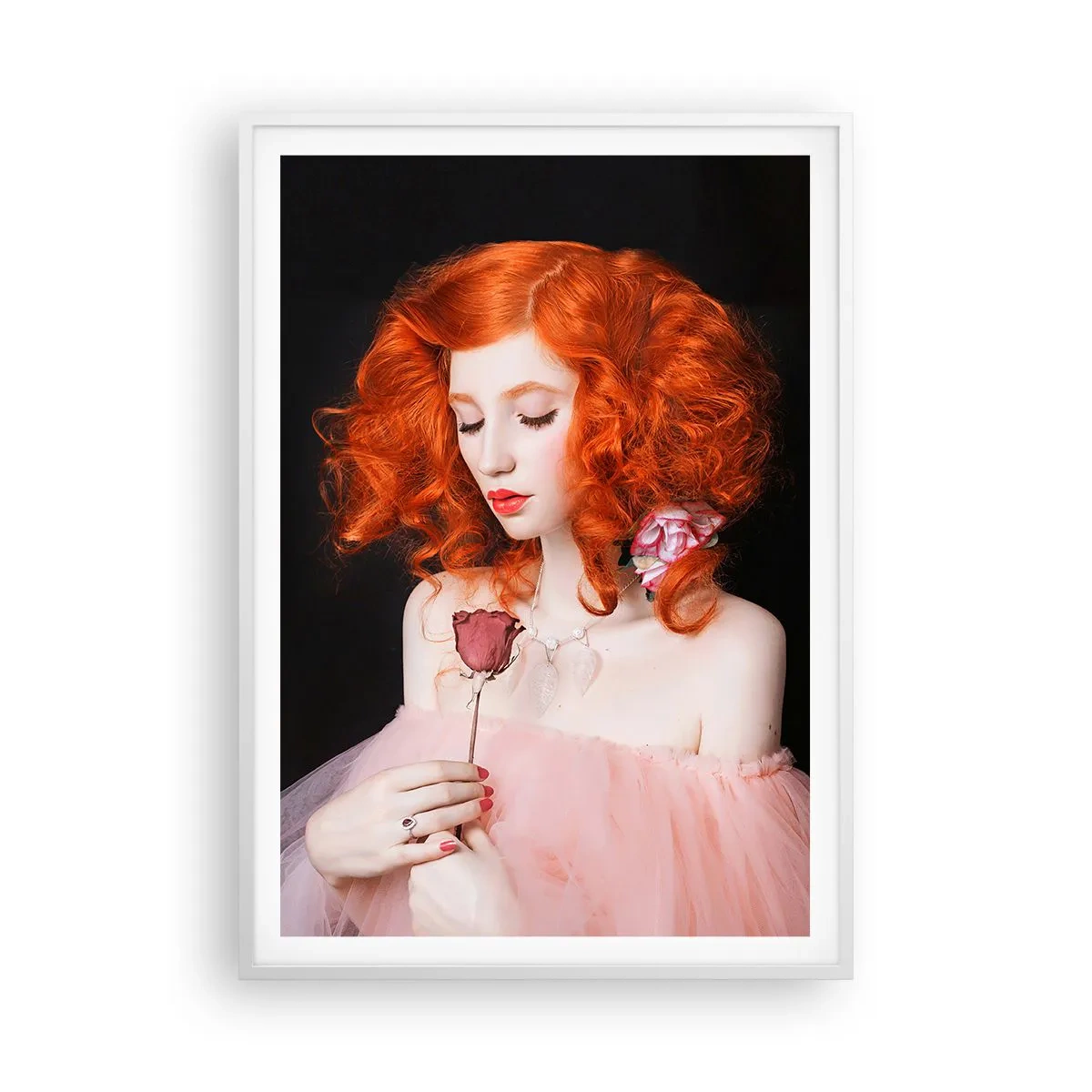 Affiche dans un cadre blanc - Poster - De style baroque - 70x100 cm