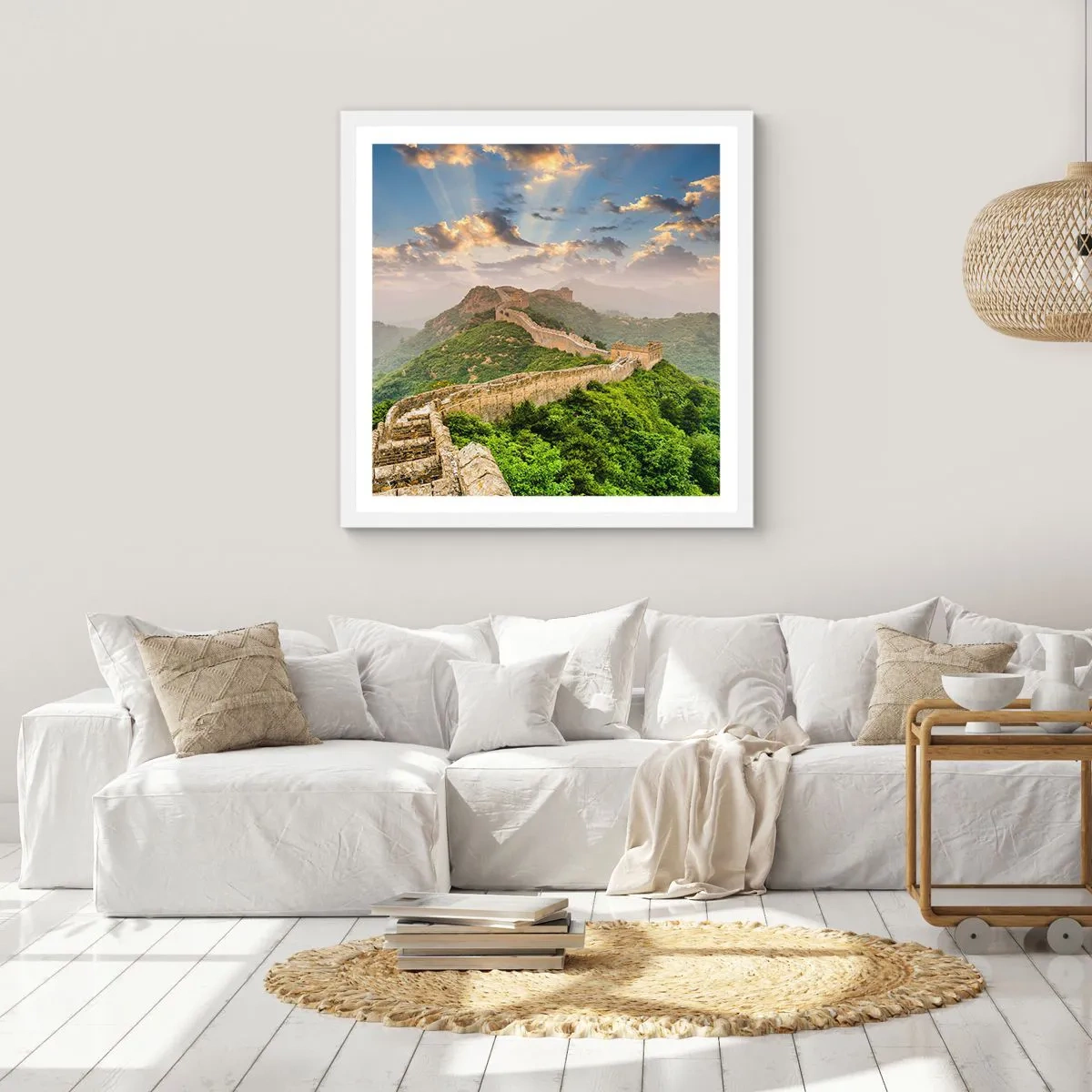 Affiche dans un cadre blanc - Poster - Grandeur éternelle - 60x60 cm