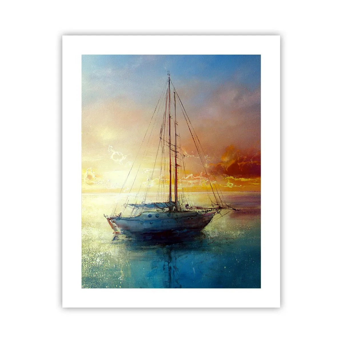 Affiche - Poster - Dans une baie dorée - 40x50 cm
