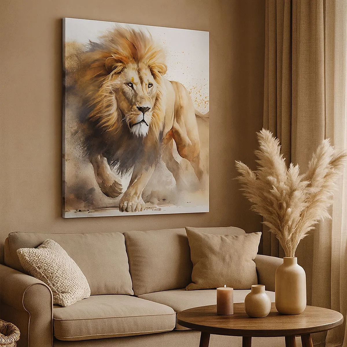 Impression sur toile - Image sur toile - Le roi bougea - 30x30 cm