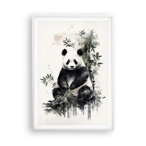 Affiche dans un cadre blanc - Poster - Salutations de Chine - 70x100 cm