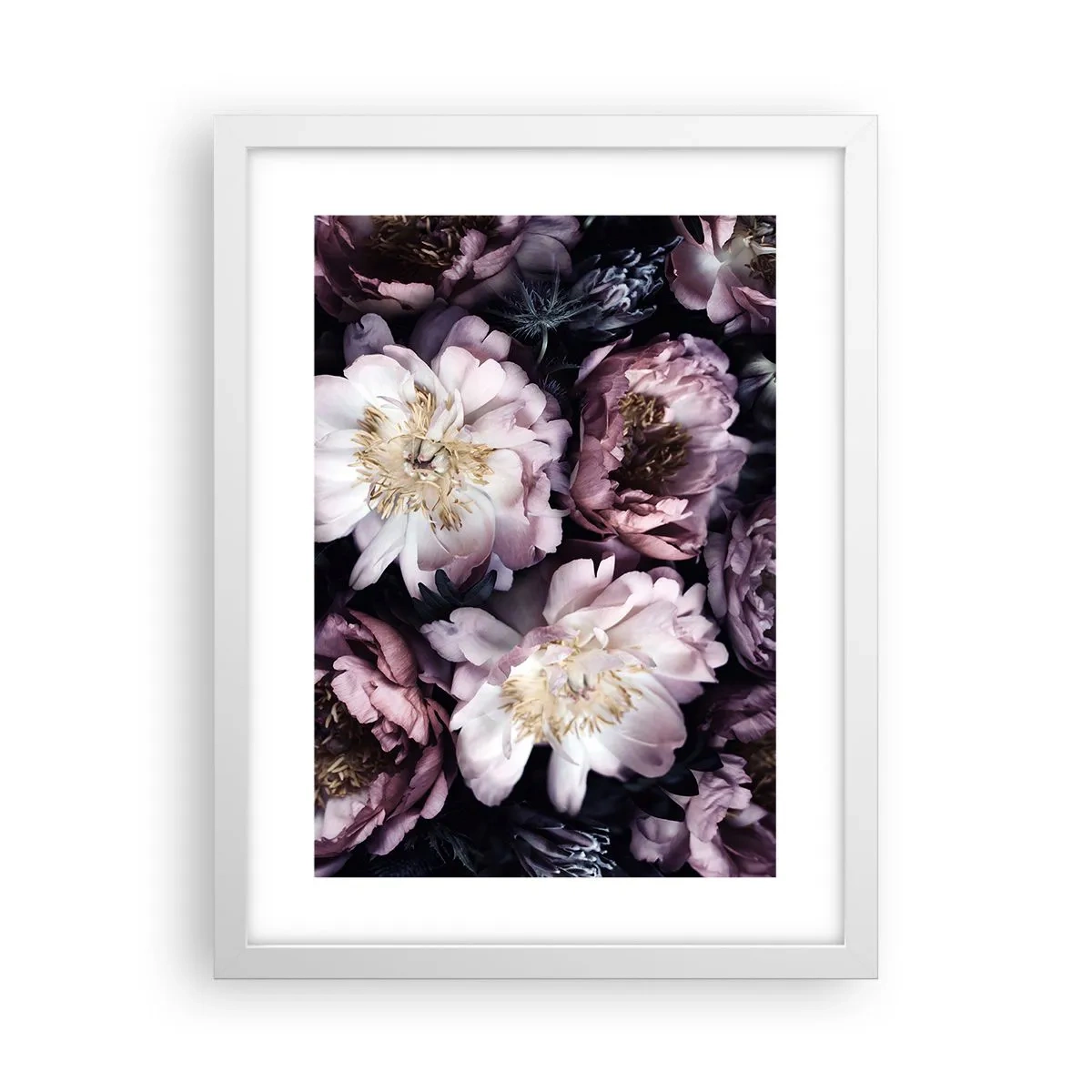 Affiche dans un cadre blanc - Poster - Bouquet à l'ancienne - 30x40 cm