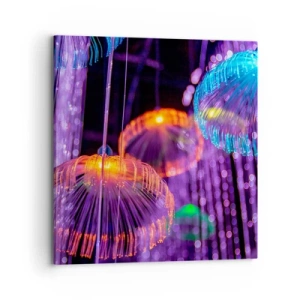 Impression sur toile - Image sur toile - Fontaine lumineuse - 70x70 cm
