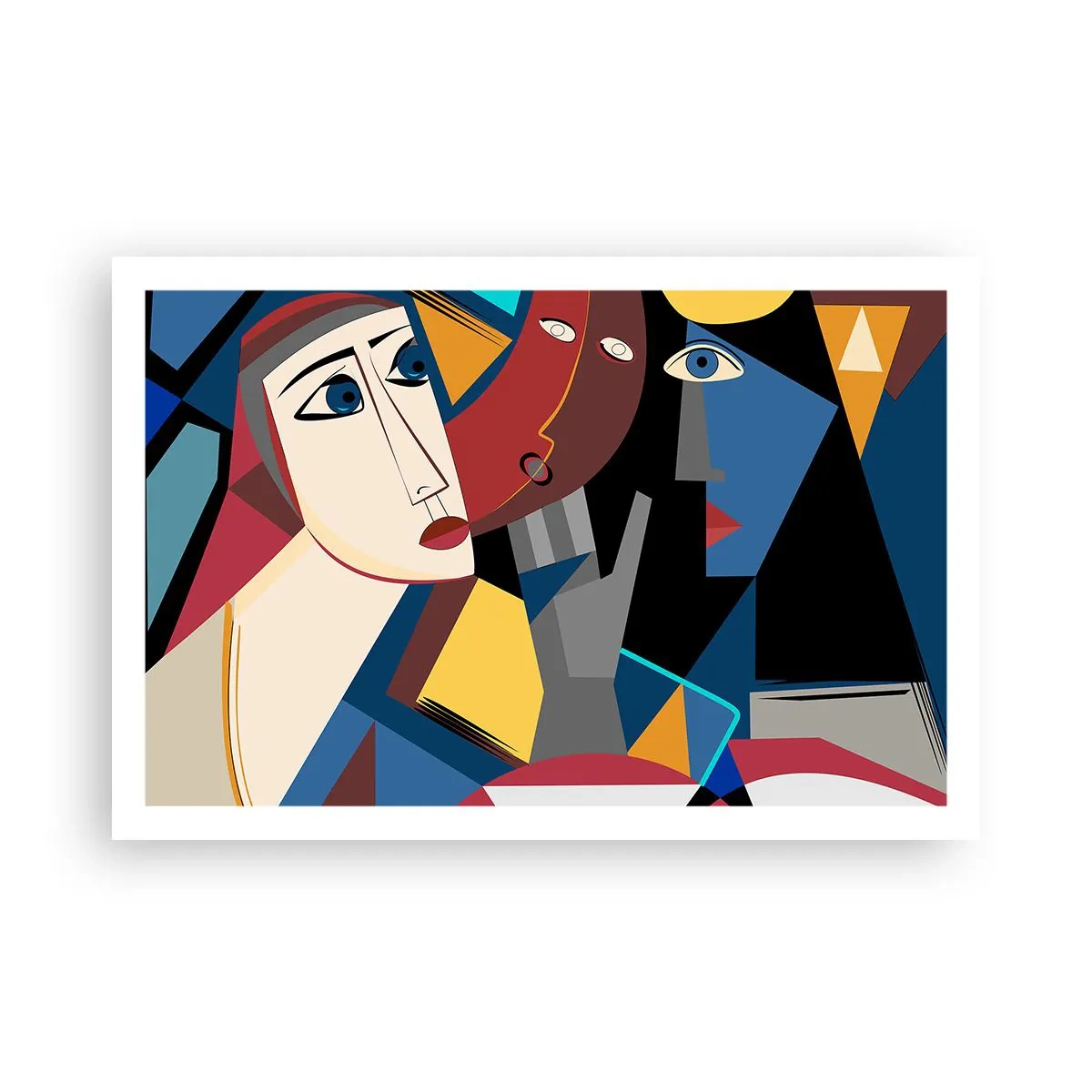Affiche - Poster - Une conversation entre cubistes - 91x61 cm
