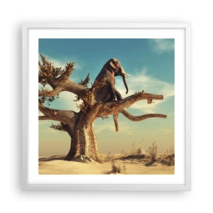 Affiche dans un cadre blanc - Poster - Nouveau point de vue - 50x50 cm