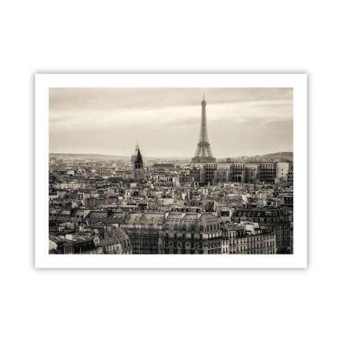 Affiche - Poster - Sur les toits de Paris - 70x50 cm