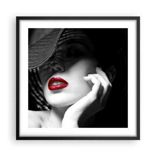 Affiche dans un cadre noir - Poster - Étude écarlate - 50x50 cm