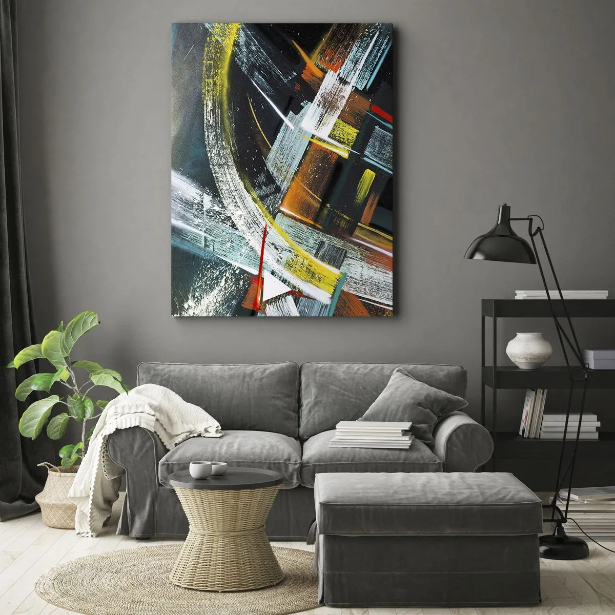 Impression sur toile - Image sur toile - L'énergie du mouvement - 55x100 cm