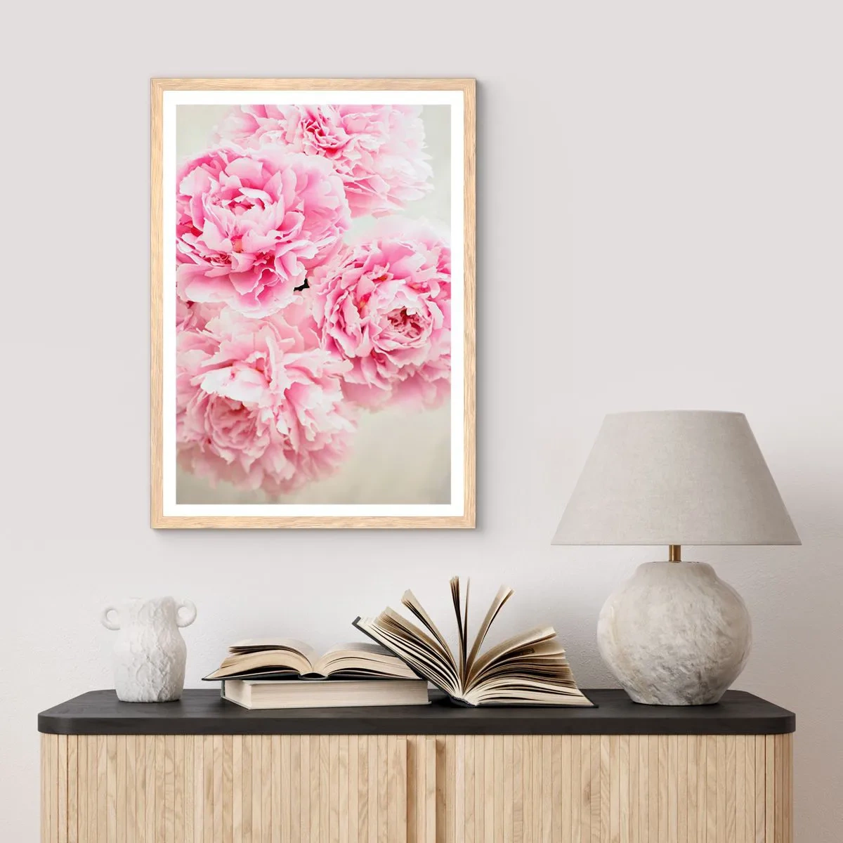 Affiche dans un chêne clair - Poster - En glamour rose - 30x40 cm