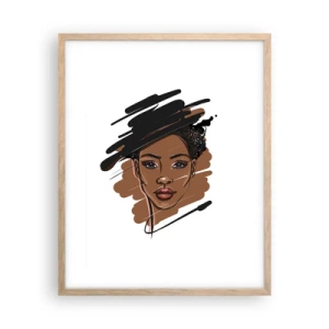 Affiche dans un chêne clair - Poster - Doux comme le chocolat - 40x50 cm