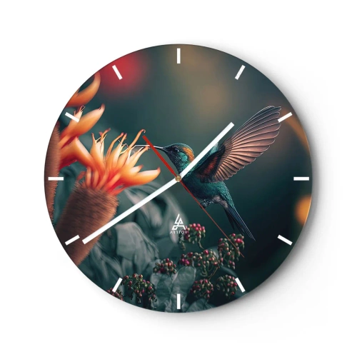 Horloge murale - Pendule murale - une vie vraiment colorée - 40x40 cm