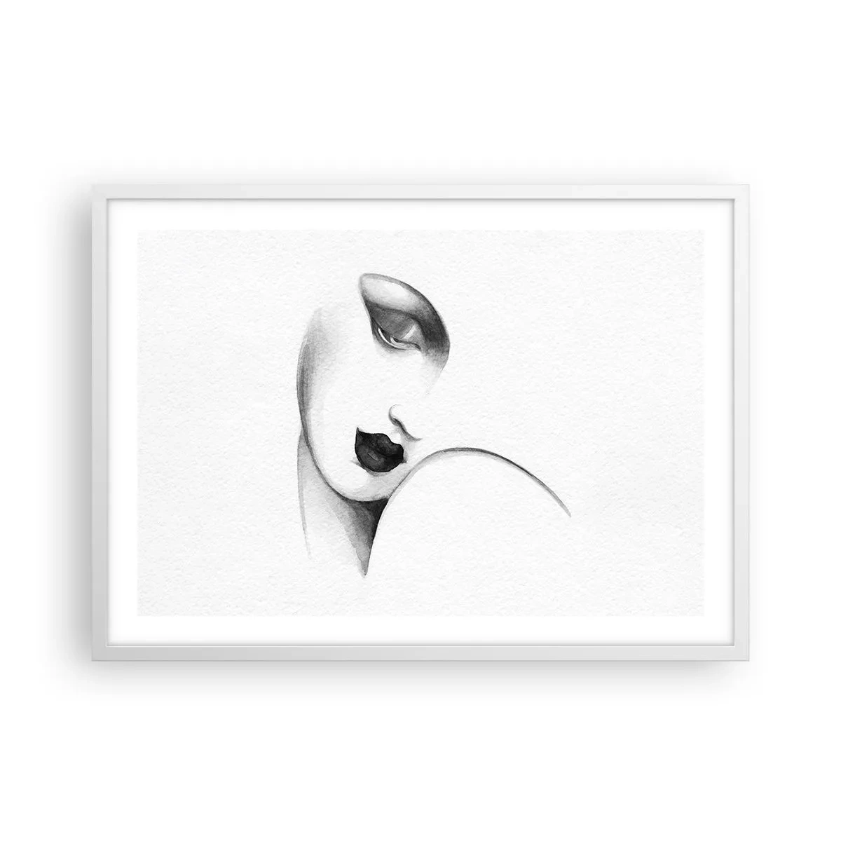 Affiche dans un cadre blanc - Poster - Dans le style de Lempicka - 70x50 cm