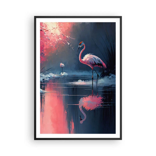 Affiche dans un cadre noir - Poster - La retraite d'un oiseau - 70x100 cm