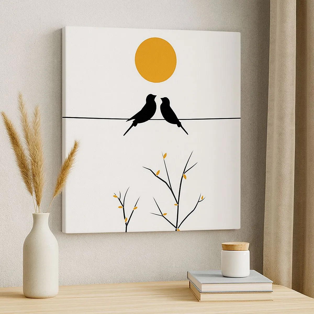 Impression sur toile - Image sur toile - Soirée pour rossignols - 30x30 cm