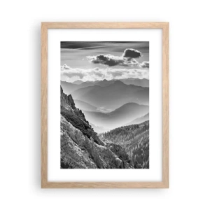 Affiche dans un chêne clair - Poster - Jusqu'à l'horizon - 30x40 cm