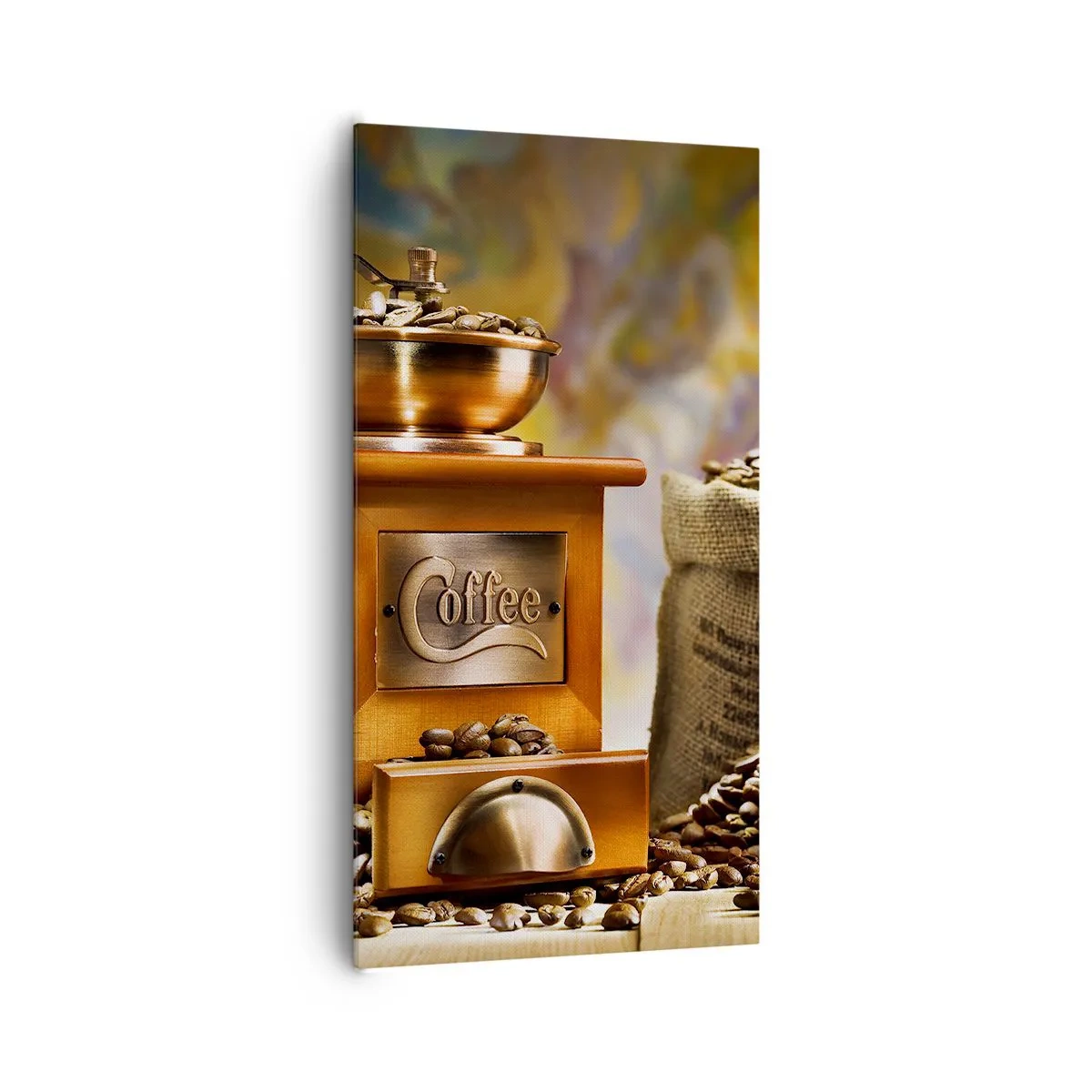 Impression sur toile - Image sur toile - Le craquement des grains, le cliquetis d'un moulin - 65x120 cm