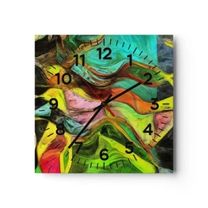 Horloge murale - Pendule murale - Le mouvement c'est la vie - 30x30 cm